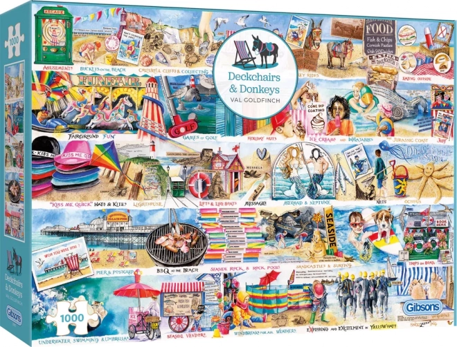 GIBSONS Puzzle Lehátka a oslíci 1000 dílků