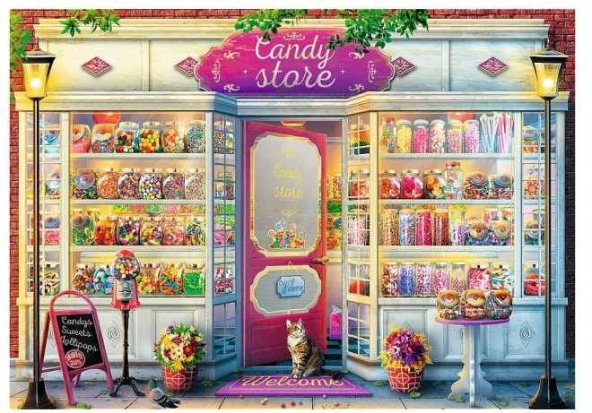 Puzzle 500 prvků Obchod s cukrovinkami