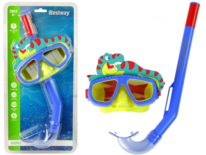 Potápěčská maska se zvířecí trubicí Bestway 24059 – Modrá