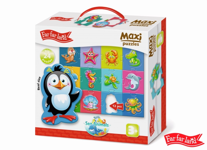 Far Far Land maxi puzzle Mořská zvířátka 24 dílků