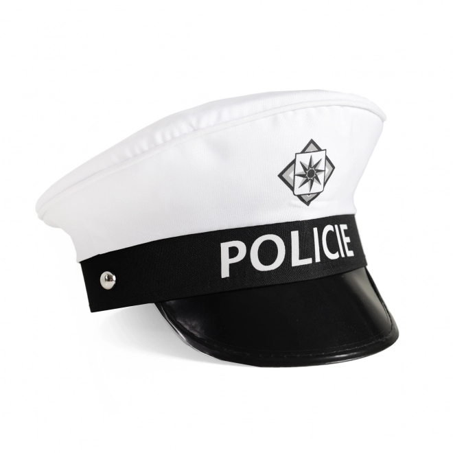 Sada dopravní policie látka/plast čepice, plácačka, píšťalka na kartě 30x48x8cm