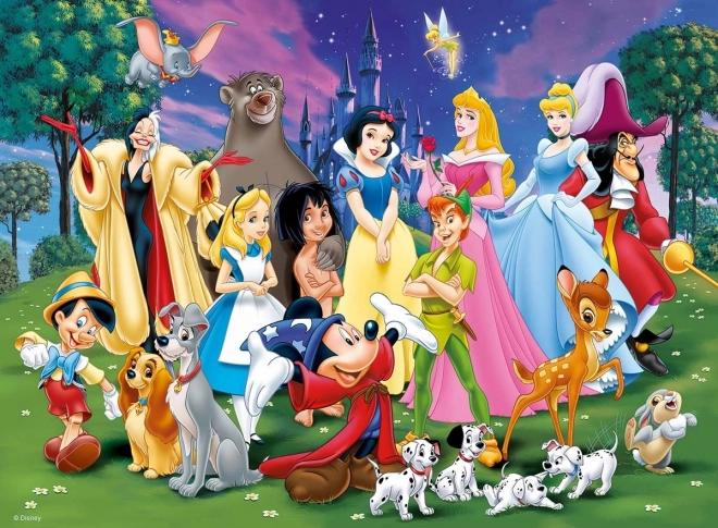 Puzzle 200 prvků Disney, Oblíbené pohádkové postavy