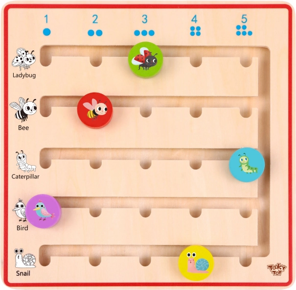 Tooky Toy dřevěná hra Nauka počítání zvířátek