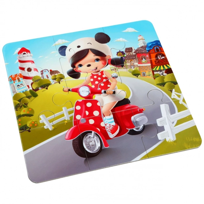 Puzzlika Šťastné příběhy 3 v 1 dětské puzzle