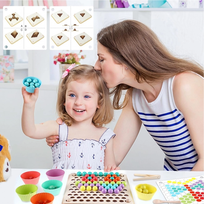 Barevné kuličky mozaika Montessori Woopie