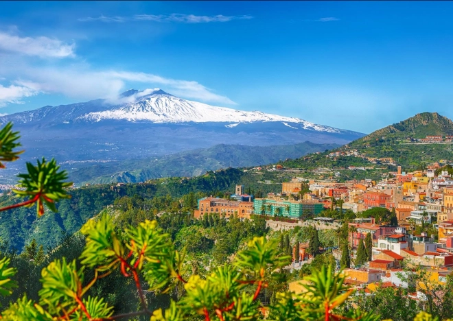 Enjoy puzzle Etna a Taormina, Sicílie – 1000 dílků