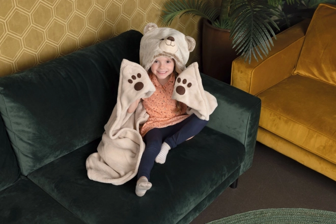 Hřejivá deka s kapucí Medvěd Cozy Noxxiez