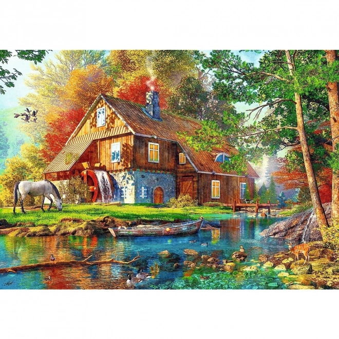 Puzzle 500 dílků Chatka nad řekou