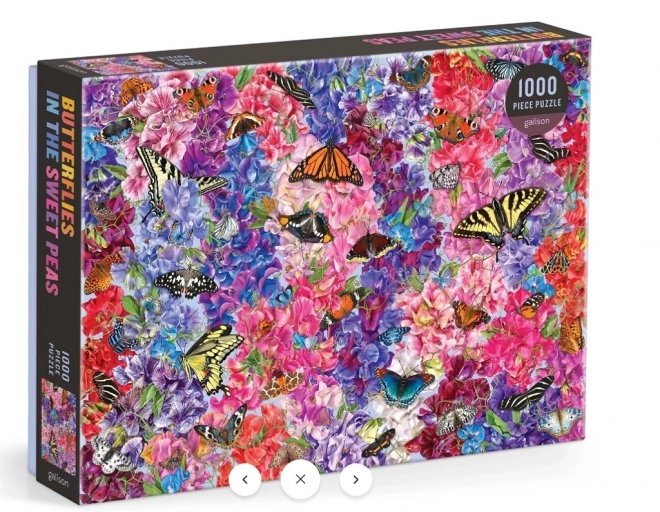 Puzzle Galison Motýli ve sladkém hrášku 1000 dílků