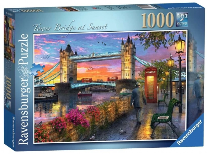 Puzzle 1000 dílků Západ slunce nad Tower Bridge