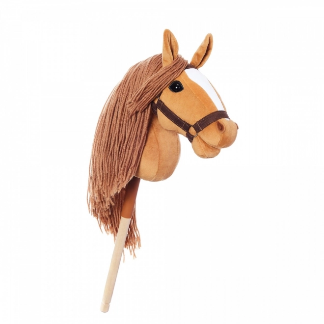 Dřevěný kůň na tyči Hobby Horse HOPPIHORSE Kaštanová hnědá