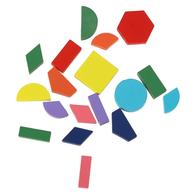 Dřevěná vzdělávací skládačka geometrických tvarů
