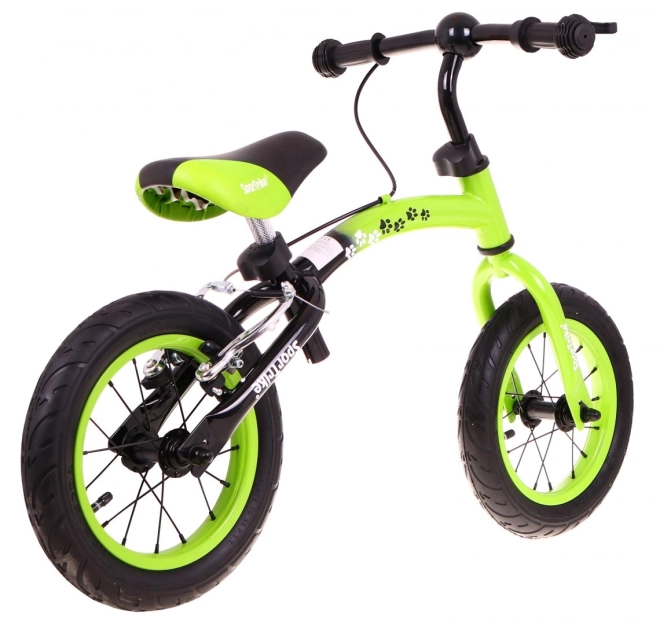 Dětské krosové kolo Boomerang SporTrike + variabilní uspořádání rámu – Zelené