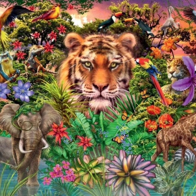 Puzzle exotická zvířata 1000 dílků