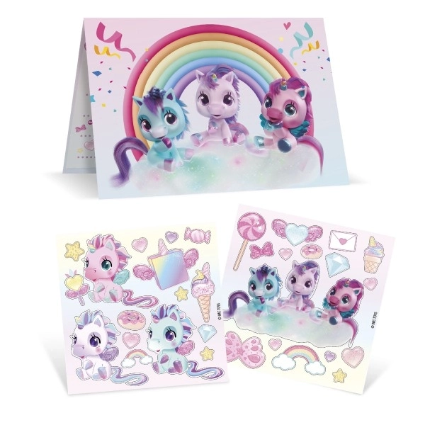 Interaktivní jednorožec Club Petz My Baby Unicorn růžový – Modrý