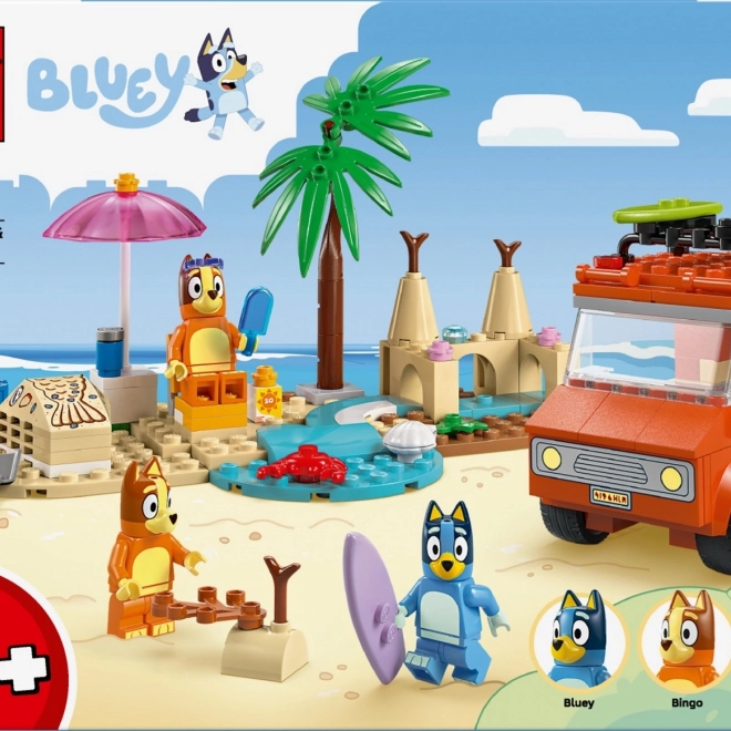 Stavebnice LEGO Bluey rodinný výlet autem na pláž