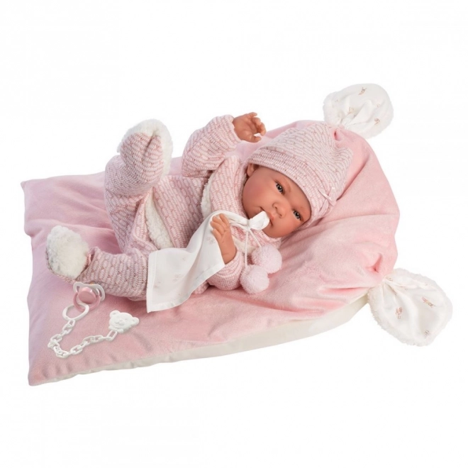 Llorens 73860 NEW BORN HOLČIČKA - realistická panenka miminko s celovinylovým tělem - 40 cm