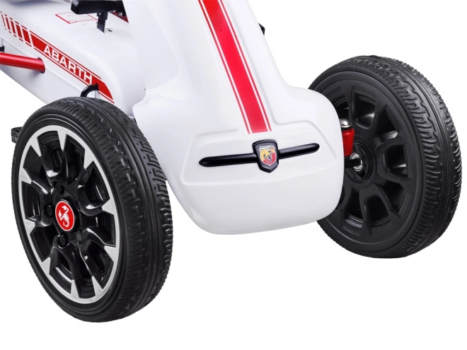 GOKART ABARTH na pedálech Velká měkká kola PA0167 – Bílá