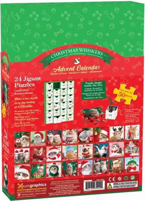 Adventní kalendář puzzle Vánoční vousky