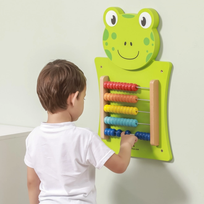 Viga dřevěná tabule s počítadlem žabka montessori certifikát FSC