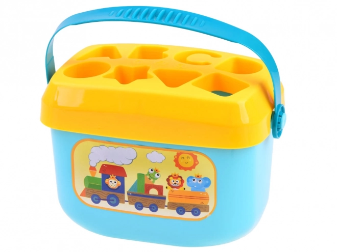 Barevný edukativní set kbelík kostky s písmenky