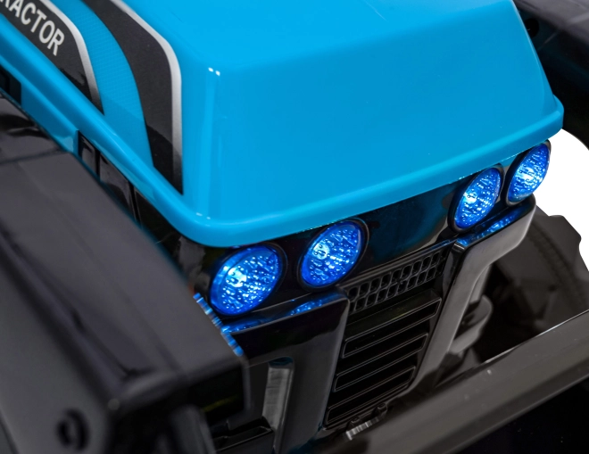 Otroški električni traktor z radlico – Modrý