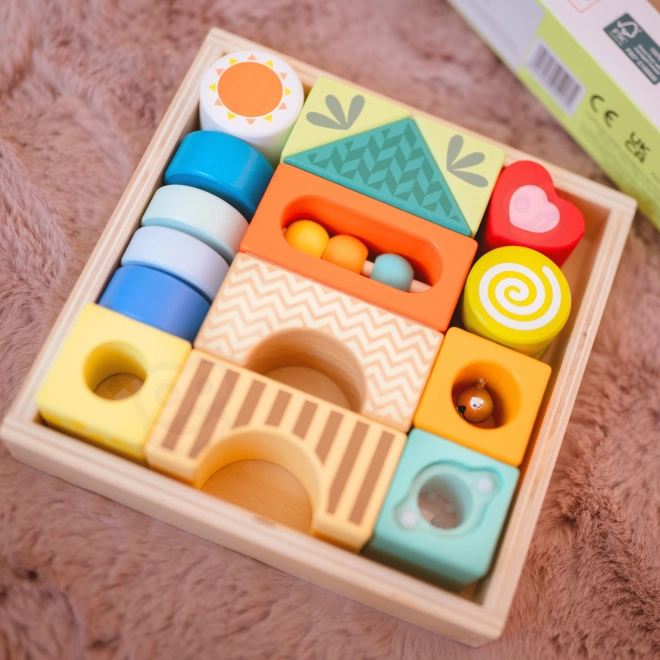 Dřevěné smyslové kostky Classic World Montessori