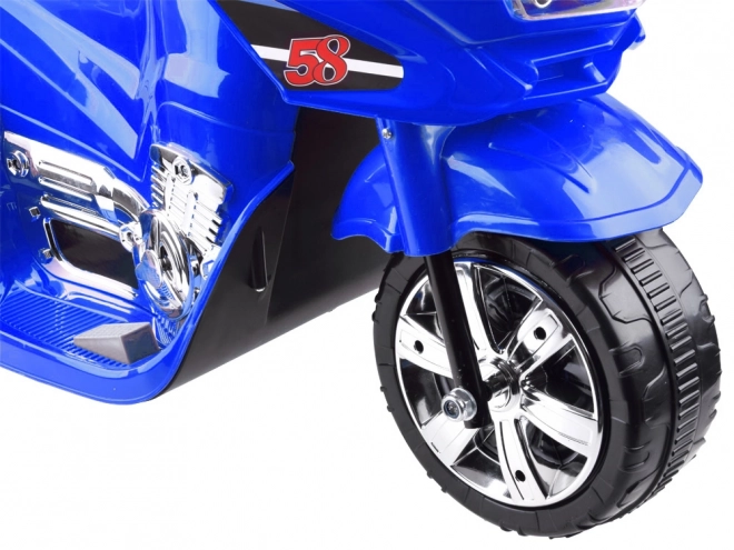 Dětský sportovní motocykl s barevným LED osvětlením – Modrá