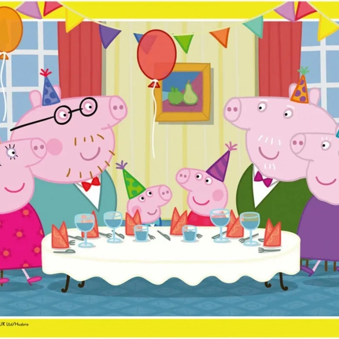Ravensburger puzzle Prasátko Peppa na oslavě 2x12 dílků
