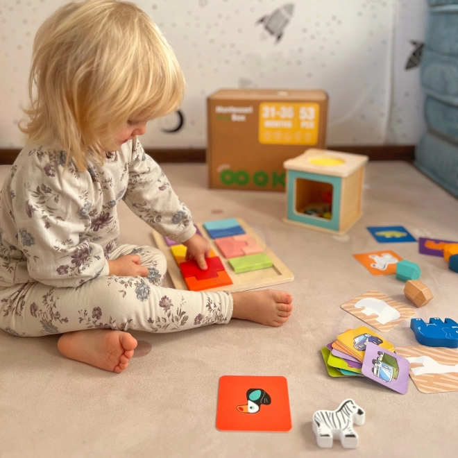 Edukační Montessori box pro děti ve věku 31-36 měsíců