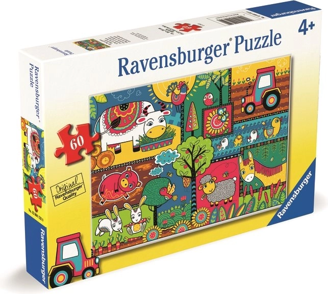 Puzzle Den na farmě 60 dílků