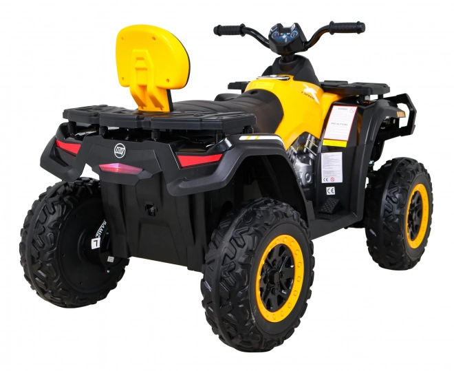 Čtyřkolka XT-Speed pro děti žlutá + 4x4 + EVA + pomalý start + rádio MP3 + LED dioda