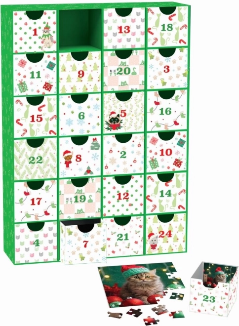 Adventní kalendář puzzle Vánoční vousky