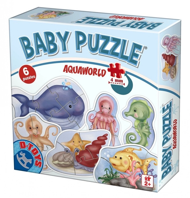 D-TOYS Baby puzzle Podmořský svět 6v1 (2-5 dílků)