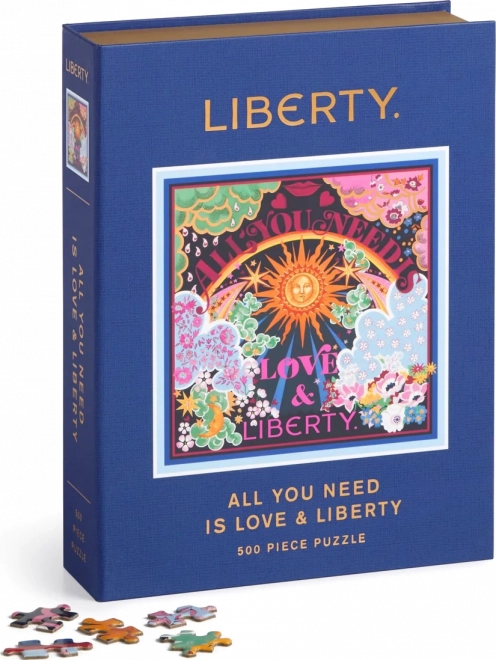 Čtvercové puzzle GALISON Liberty: Všechno, co potřebuješ, je láska 500 dílků