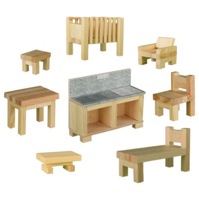Miniaturní dřevěný nábytek CREATIVE KITS