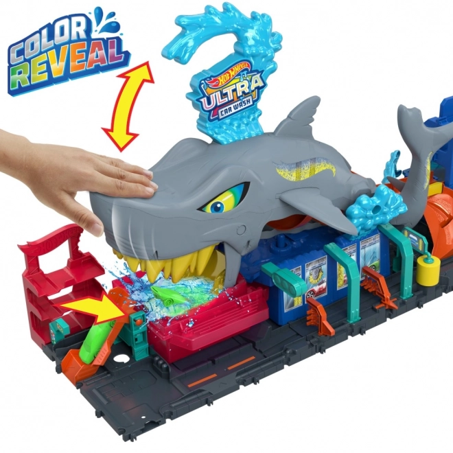 Město Hot Wheels Ultra Myčka Žralok