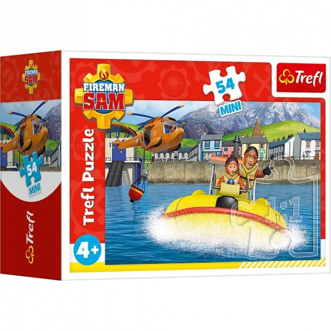 Puzzle Požárník Sam Na vodě