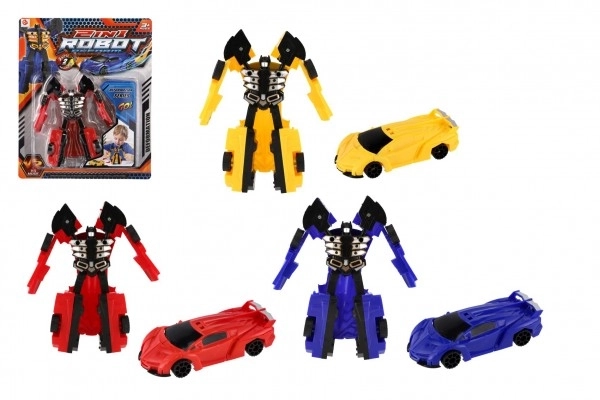 Transformer robot/auto plast 14 cm ve třech barvách
