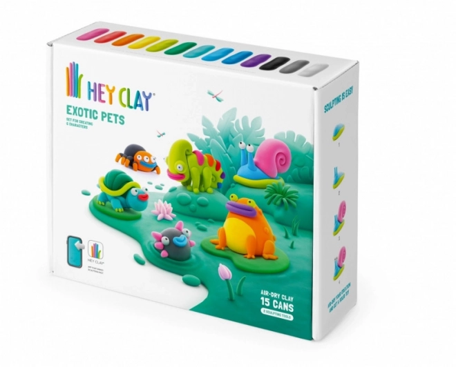Hey Clay Exotic Animals 15 plechovek