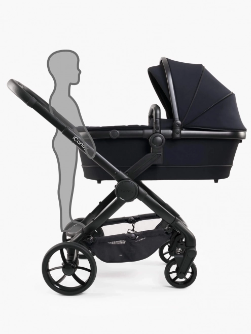 ICandy Peach 7 light grey kočárek - kompletní sada – Černá