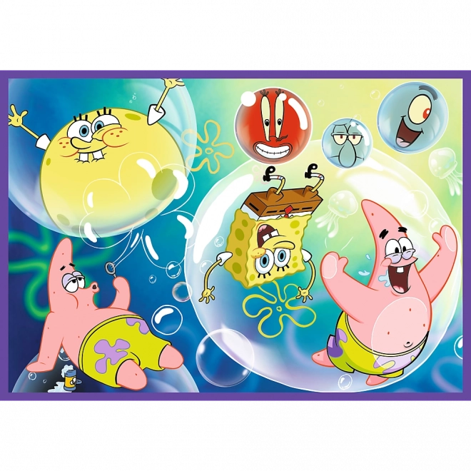 Puzzle 4x250 Šílený svět Sponge Boba