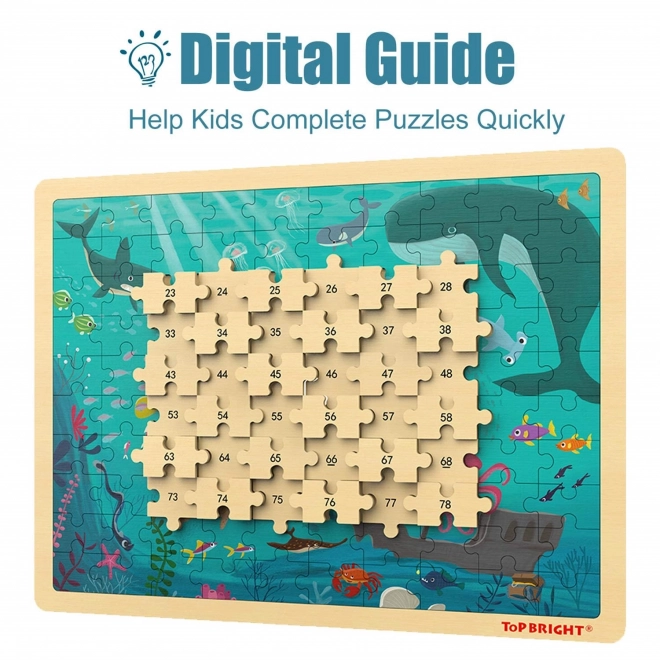 TOP BRIGHT Dřevěné puzzle Mořský svět