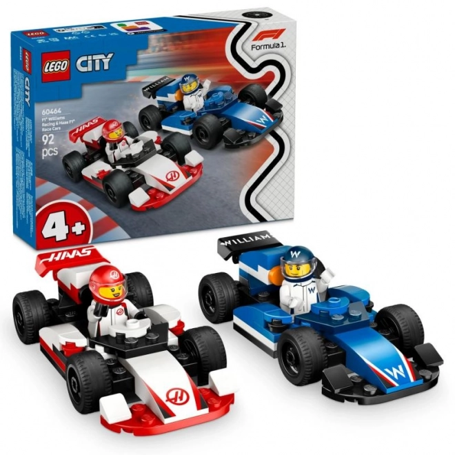 Lego klasik F1 závodní auta Williams Racing a Haas F1