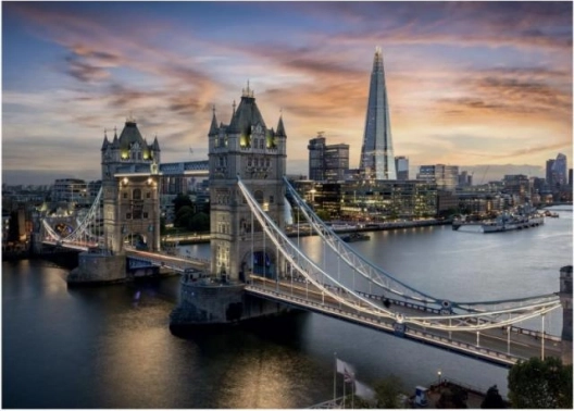 Neonové puzzle Soumrak nad Tower Bridge 1000 dílků