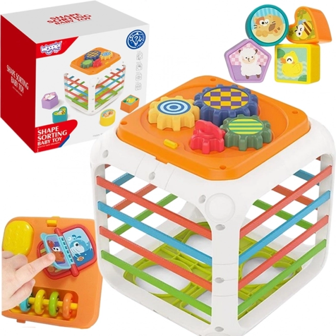 Edukační kostka Woopie Sorter 4v1 tvary 18m+