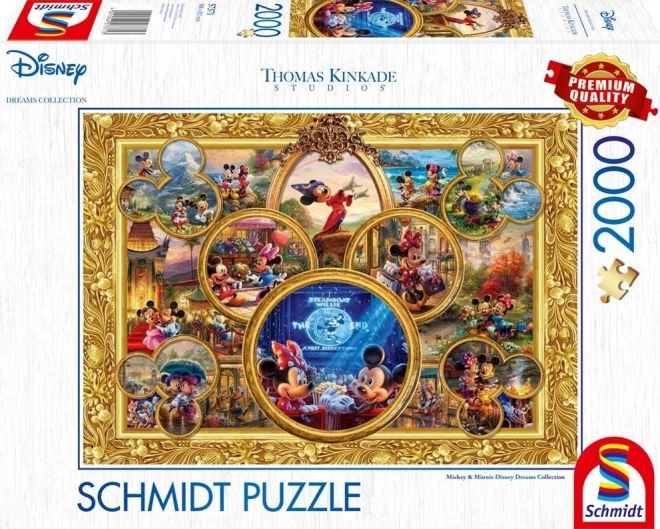 Puzzle koláž Mickey a Minnie 2000 dílků