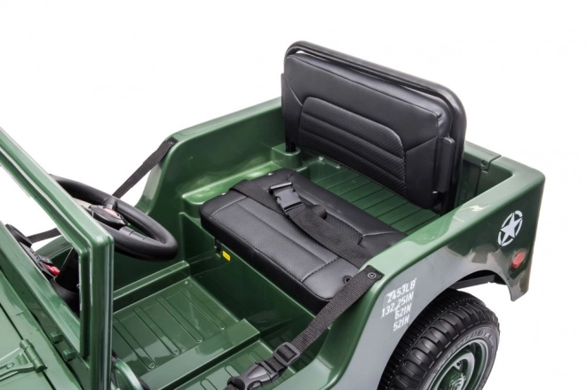 Auto na akumulátor vojenská zelená 4x4