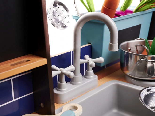 Dětská dřevěná kuchyň mdf s doplňky loft xxl
