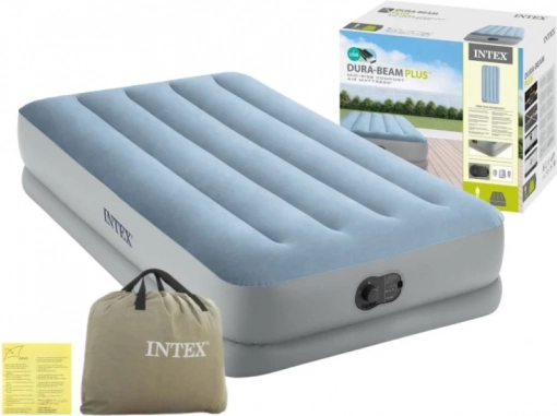 Nafukovací jednolůžko 191 × 99 × 36 cm s vestavěnou USB elektrickou pumpou Intex